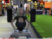 The Sims 4:6 people gym weightlifting machine training sex 6/16