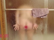 Caught Blonde PAWG Babysitter Fucking Her Ass in the Shower - Anal - effygracecams 2/16