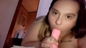 Sucking on a big pink cock - teaser 