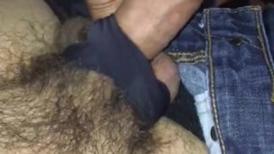 Cock bondage with dirty panties