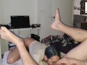 this latin college girl sings to him to eat my whole ass balls cock to get cum from her daddy 11/16