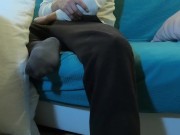 INNOCENT VIRGIN stepsis asks for MASSAGE while KEEPS playing videogame, HUGE RISKY CUMSHOT! 18 fit 7/16