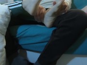 INNOCENT VIRGIN stepsis asks for MASSAGE while KEEPS playing videogame, HUGE RISKY CUMSHOT! 18 fit 8/16