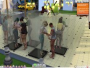 The Sims 4:10 people flirting in the transparent shower foreplay - Part 1 1/16