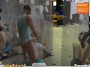 The Sims 4:10 people flirting in the transparent shower foreplay - Part 1 13/16