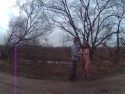 My husband walk me outdoor like a dog