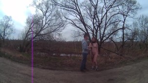 My husband walk me outdoor like a dog