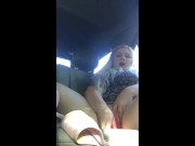 Caught Blonde PAWG Teen Cumming in the Car - Public Voyer - effygracecams 11/16