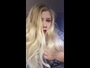 Caught Blonde PAWG Teen Cumming in the Car - Public Voyer - effygracecams 3/16