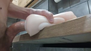 Sloppy fucking and Creampie my silicone dripping wet pussy stroker | SiliconeLust