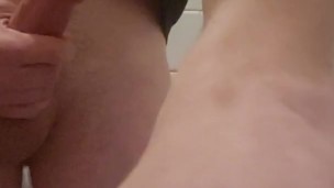Busting a fat ass load in batheroom