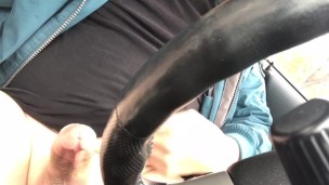 Stroking in my car 
