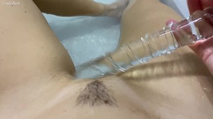 NOT alone at home but I WANT TO CUM WITH MY sex TOY Play in the bathroom in POV