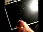 Fat cock cumming on screen