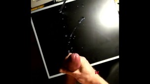 Fat cock cumming on screen