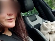 Дрочу и кончаю в машине рядом проходят люди 3/16