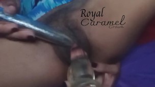 Big dildo in small girl, masturbating with sex toys