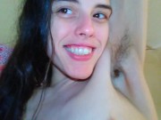 PinkMoonLust Shows All her Hairy Parts! Hairiest Dark Pubic Hair Armpits Pits Hot Pink Hirsute Pussy 3/16