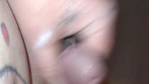 Shaving my pretty trans pussy before sissy hogs the bathroom