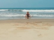 Girl Pissed on her red panties on the beach  Angel Fowler  16/16