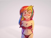 Rainbow Dash с шикарными сиськами [Моя 3D анимация бесплатно] - Screenshot 11 of 16 - HD