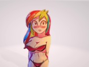 Rainbow Dash с шикарными сиськами [Моя 3D анимация бесплатно] - Screenshot 13 of 16 - Rainbow