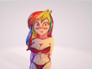 Rainbow Dash с шикарными сиськами [Моя 3D анимация бесплатно] - Screenshot 16 of 16 - HD