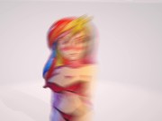 Rainbow Dash с шикарными сиськами [Моя 3D анимация бесплатно] - Screenshot 4 of 16 - купальник