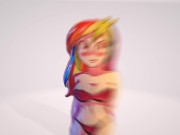 Rainbow Dash с шикарными сиськами [Моя 3D анимация бесплатно] - Screenshot 5 of 16 - музыка