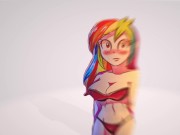 Rainbow Dash с шикарными сиськами [Моя 3D анимация бесплатно] - Screenshot 6 of 16 - HD