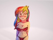 Rainbow Dash с шикарными сиськами [Моя 3D анимация бесплатно] - Screenshot 7 of 16 - Anime