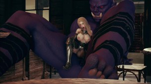Big monster ork fuck with female knight - Hentai 3D animation