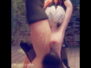 Slut Street 2B Adventures Deep Blowjob Throat Fuck And Cum Grand Cupido ( Nier Automata ) 14/16