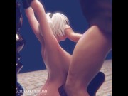 Slut Street 2B Adventures Deep Blowjob Throat Fuck And Cum Grand Cupido ( Nier Automata ) 15/16