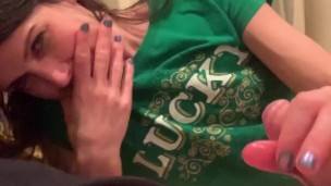 Selfie cam of me giving handjob and sucking dick POV facial cumshot and blowjob