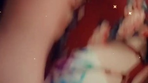 Watching porn in fun lingerie 