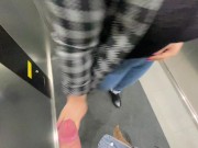 Couple Almost Caught Blowjob and Fucking in Public Elevator 10/16