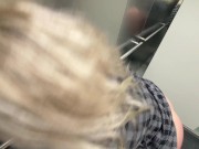 Couple Almost Caught Blowjob and Fucking in Public Elevator 14/16