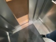 Couple Almost Caught Blowjob and Fucking in Public Elevator 15/16