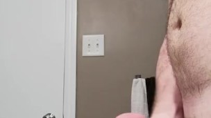 Stroking cock