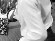 The secretary caresses herself 6/16