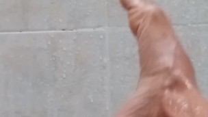 Wet feet in the shower feet Fetish sexy ebony feet