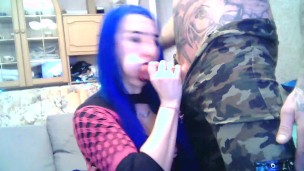 big lips with lipstic and suckin by KATRIX