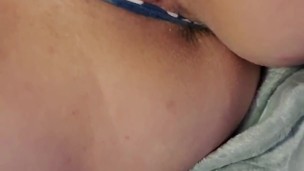 Plays with tight pussy 