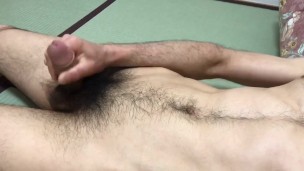 Hairy Asian Humping Floor and Cumshot