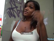 Public Agent Ebony cutie twerking her fine ass before fucking outdoors 3/16