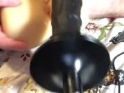 Used my Hismith Sex Machine and Performed Ass to Mouth before slurping up my Cumshot on the Toy BBC