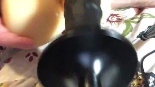 Used my Hismith Sex Machine and Performed Ass to Mouth before slurping up my Cumshot on the Toy BBC