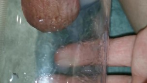 Penis pump pov close up