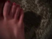 Generous Femdom Daddy allows her pet to eat cum from feet: CEI POV 14/16